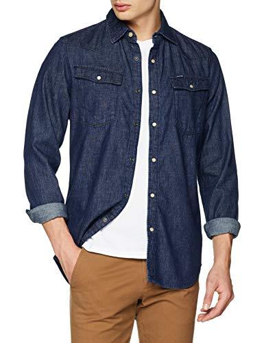 G-Star Raw 3301 Slim Shirt Camisa vaquera, Azul (Rinsed...