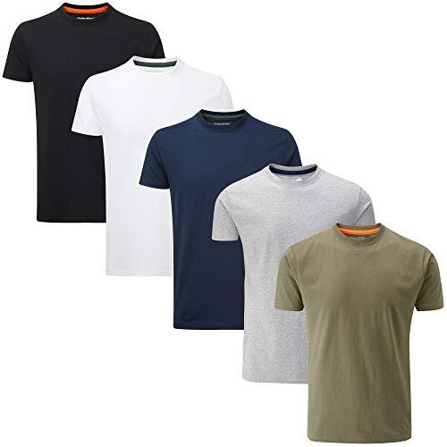 Charles Wilson 5er Packung Einfarbige T-Shirts mit...