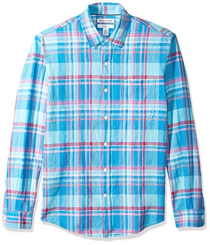 Amazon Essentials - Camisa de lino con manga larga,...