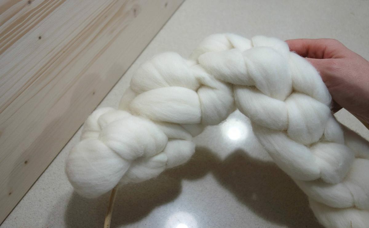 proceso para realizar corona lana merino XXL