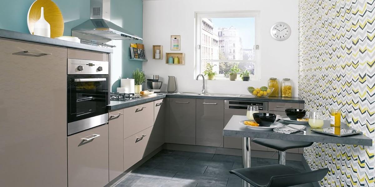 Cocina pequeña en L