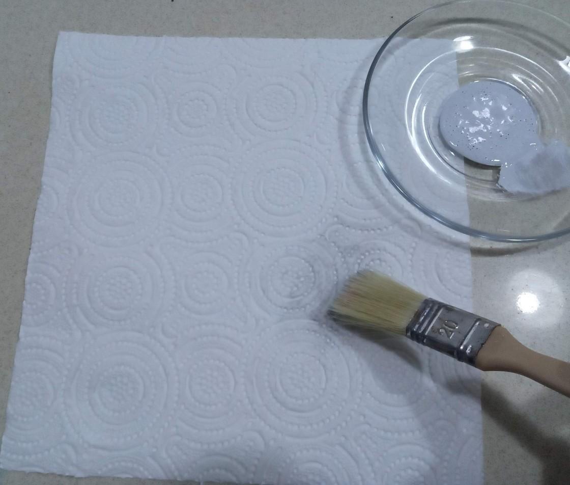 diy pintura acrílica y bicarbonato de sodio