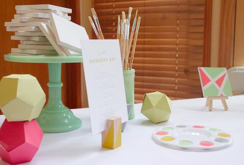 Fiesta de babyshower geométrica