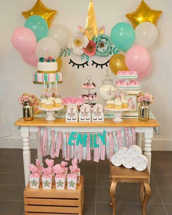 Tips para preparar una fiesta temática de unicornio para niñas