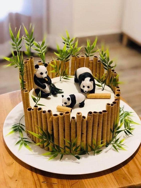 Decoraciones de Tarta de osos panda
