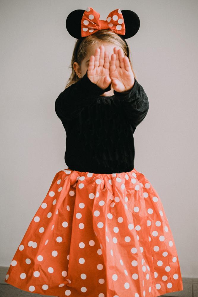 Disfraz DIY Minnie Mouse Papel Crepé