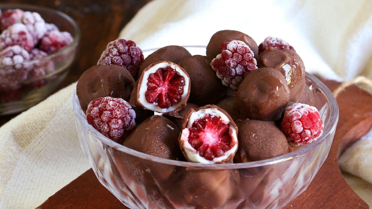 frambuesas chocolate helado franui