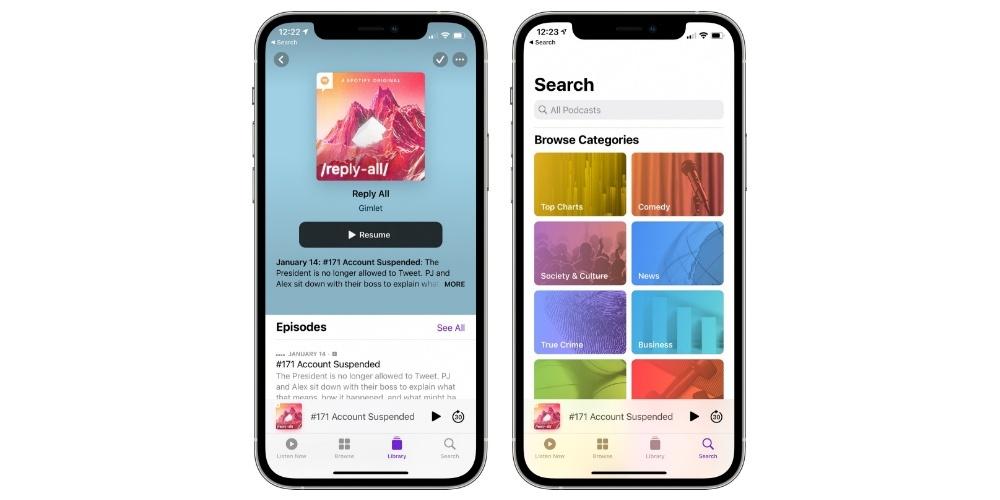 Rediseño de la aplicación de Podcasts - iOS 14.5