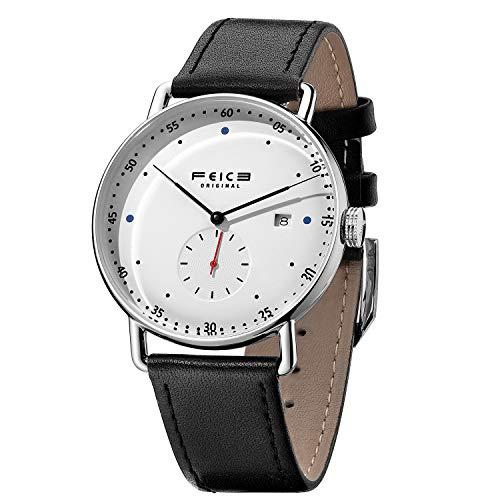 FEICE Reloj Automático Mecánico para Hombres Reloj Bauhaus Minimalista Analógico...
