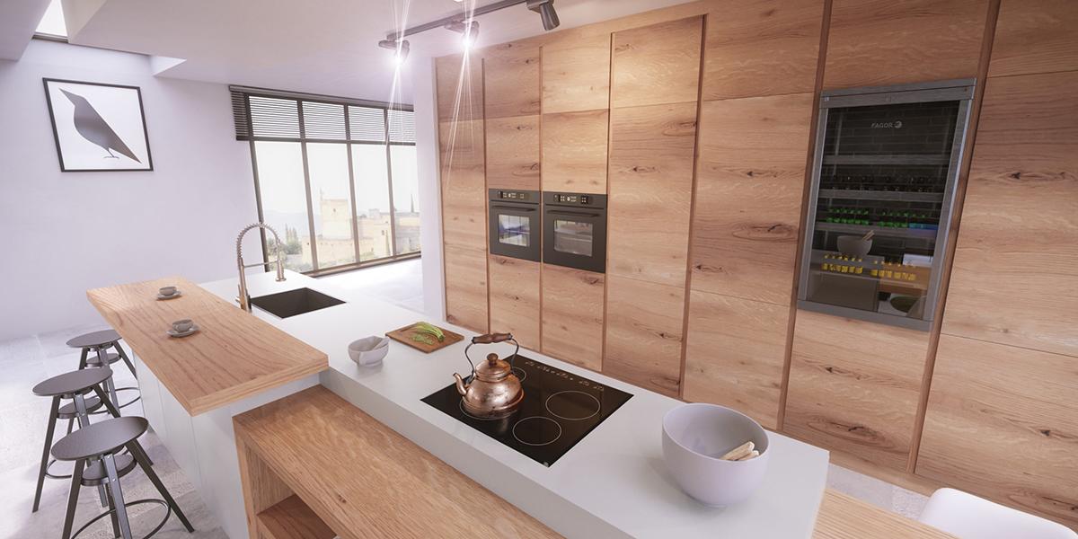 Cocina sin tiradores