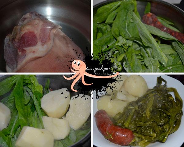 lacon con grelos paso a paso