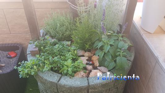 Convertir un viejo pozo fuente en un macetero aromático