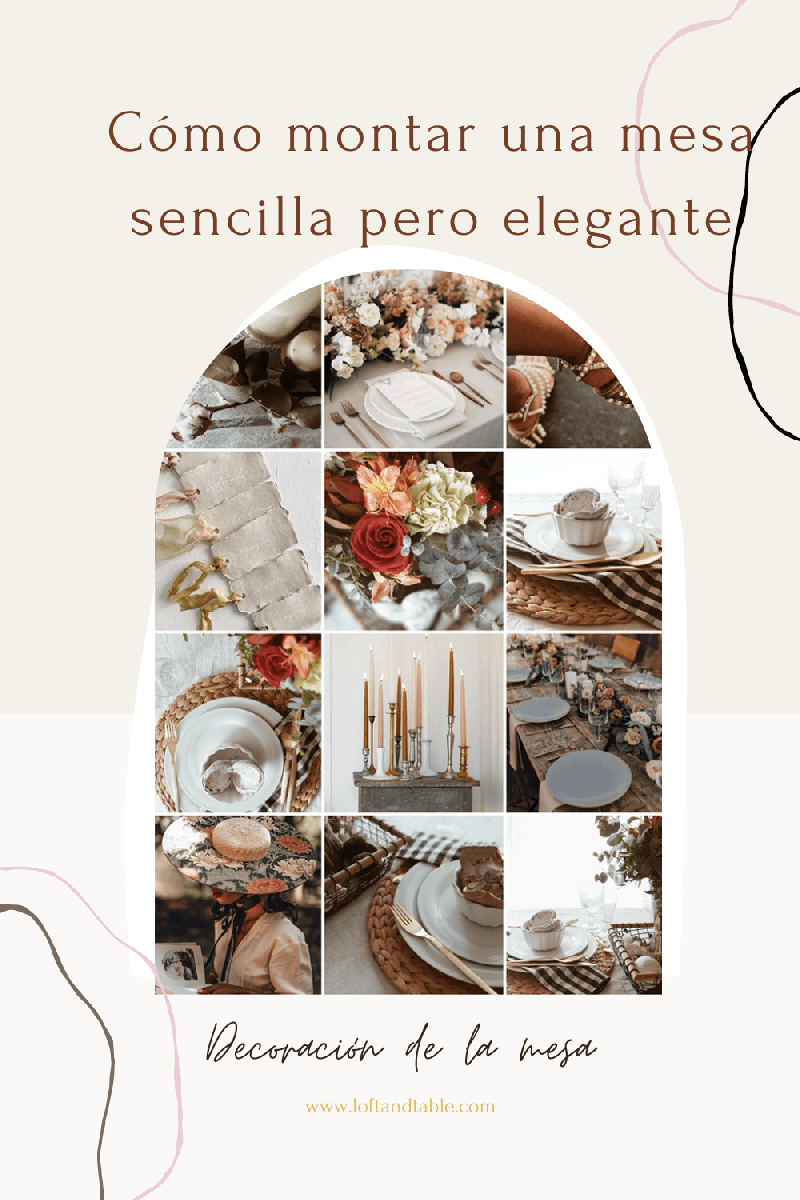 Cómo montar una mesa sencilla pero elegante