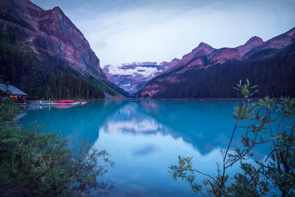 Sunrise at Lake Louise
