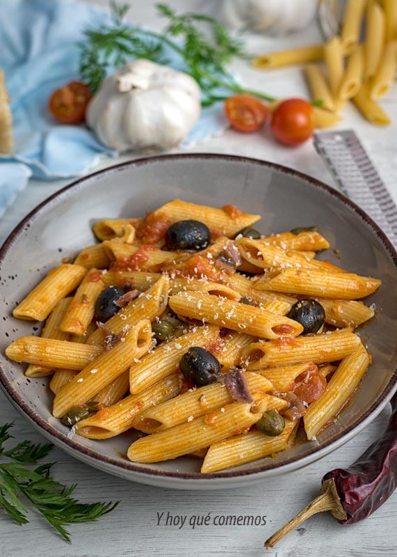 pasta a la puttanesca facil