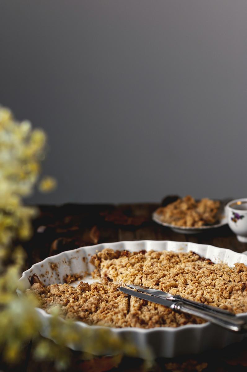 como hacer apple crumble