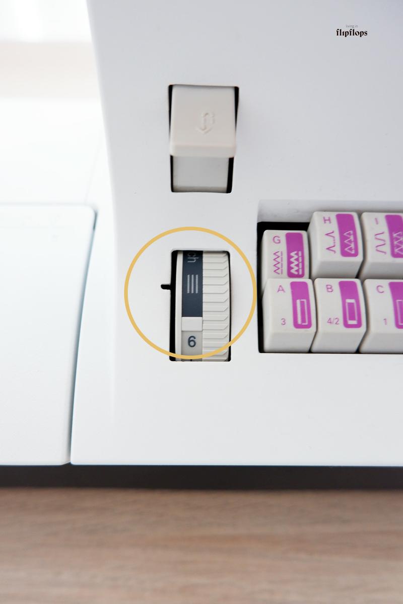 símbolo del punto stretch en la máquina de coser