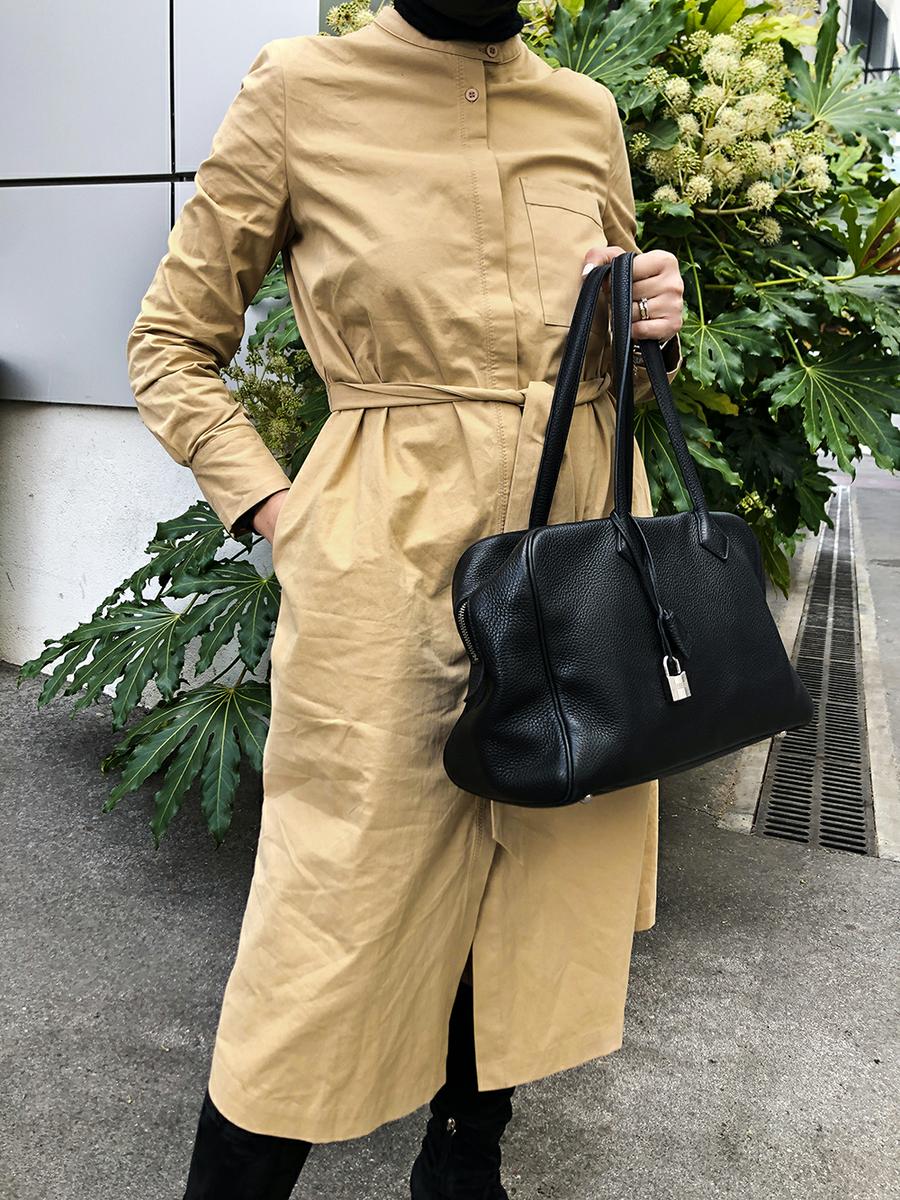 Trini | Prada boots Hermes bag