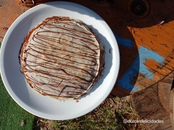 Tarta de crepes y Nutella