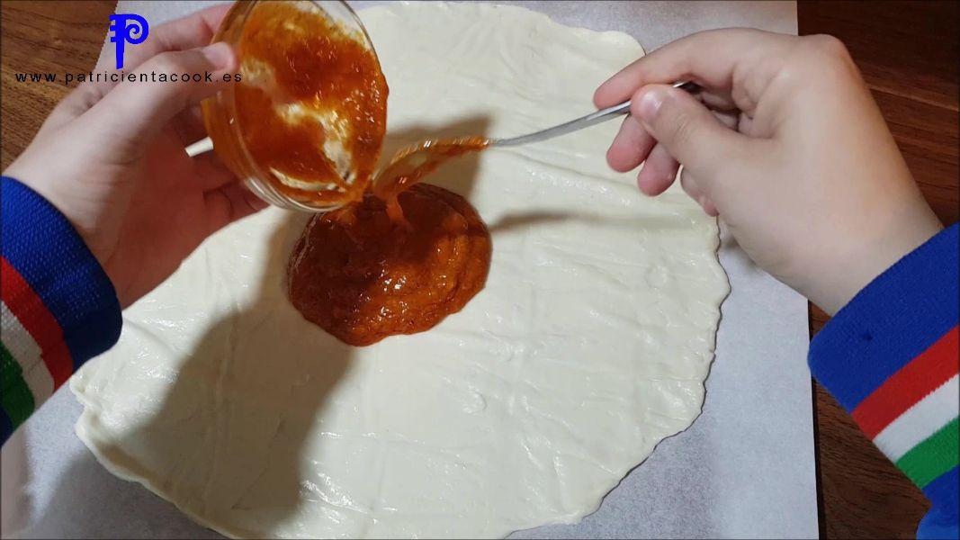 Pizza de plátano y curry