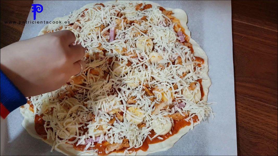 Pizza de plátano y curry