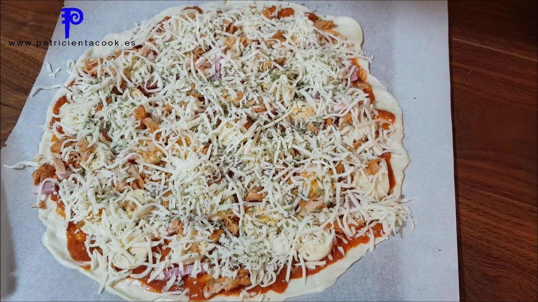 Pizza de plátano y curry