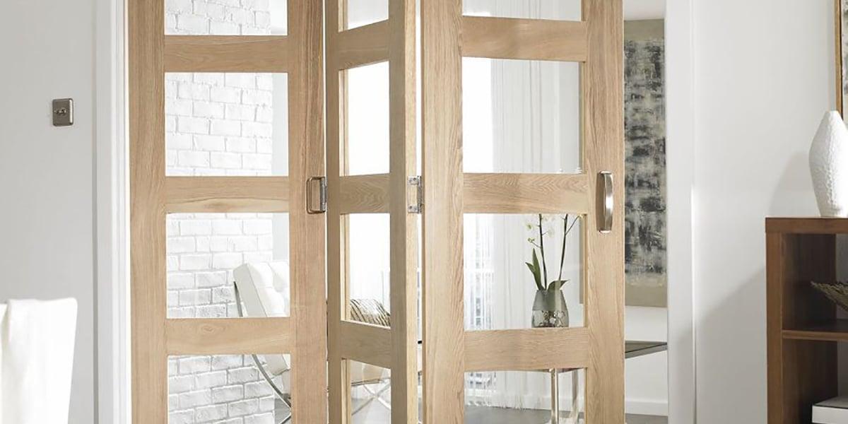 Puertas plegables con cristal