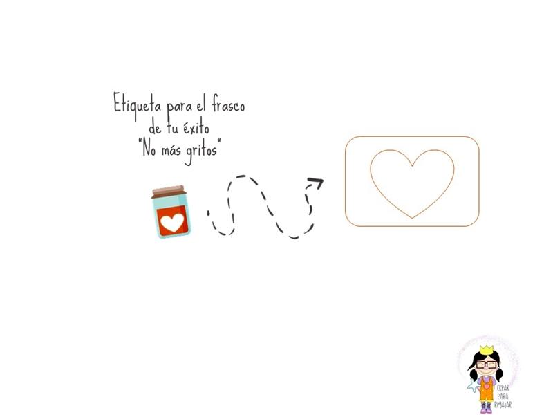 Descargable etiqueta frasco para dejar de gritar a tu hijo