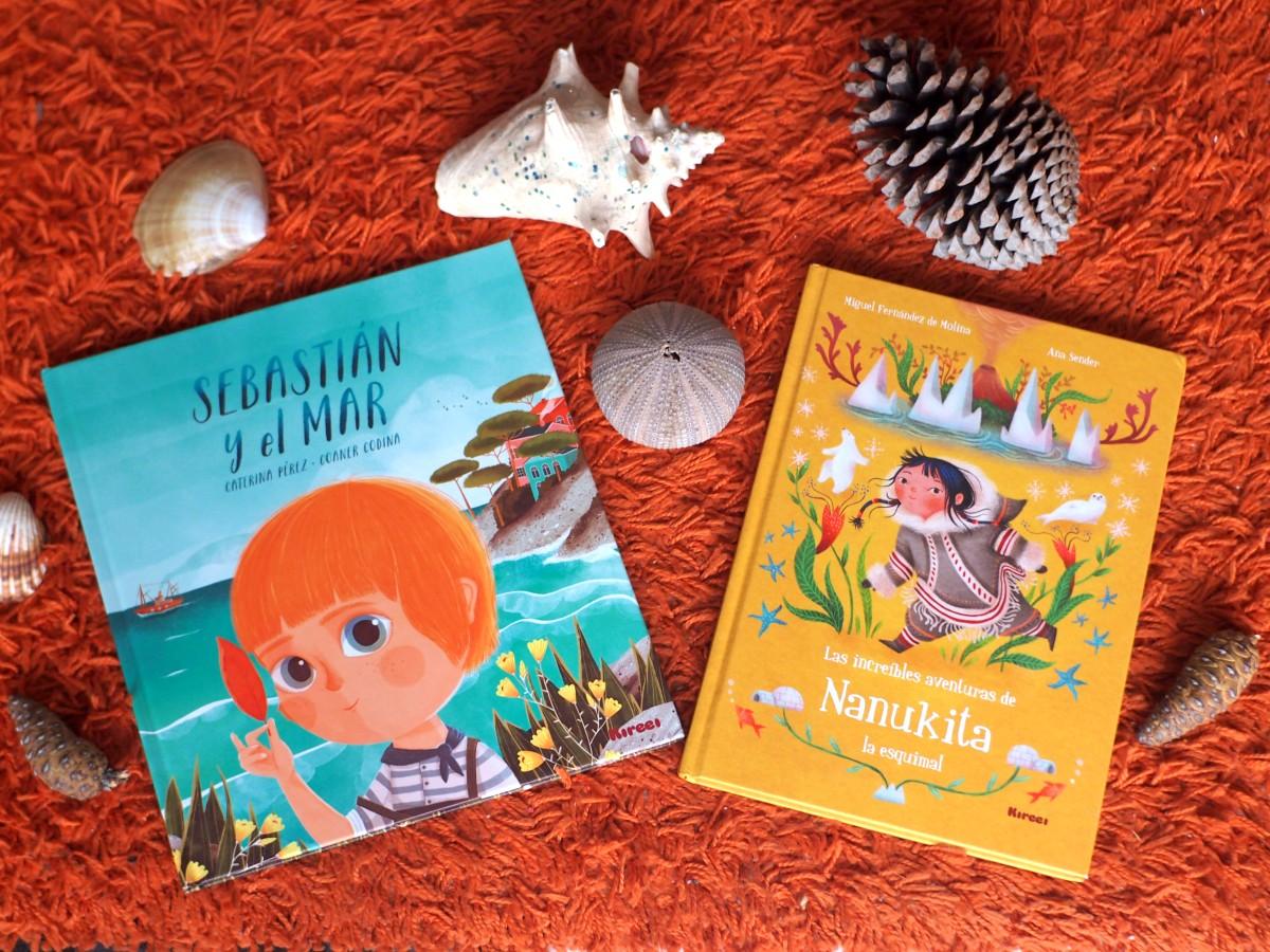 Portadas de los libros "Sebastián y el mar" y "Nanukita" 