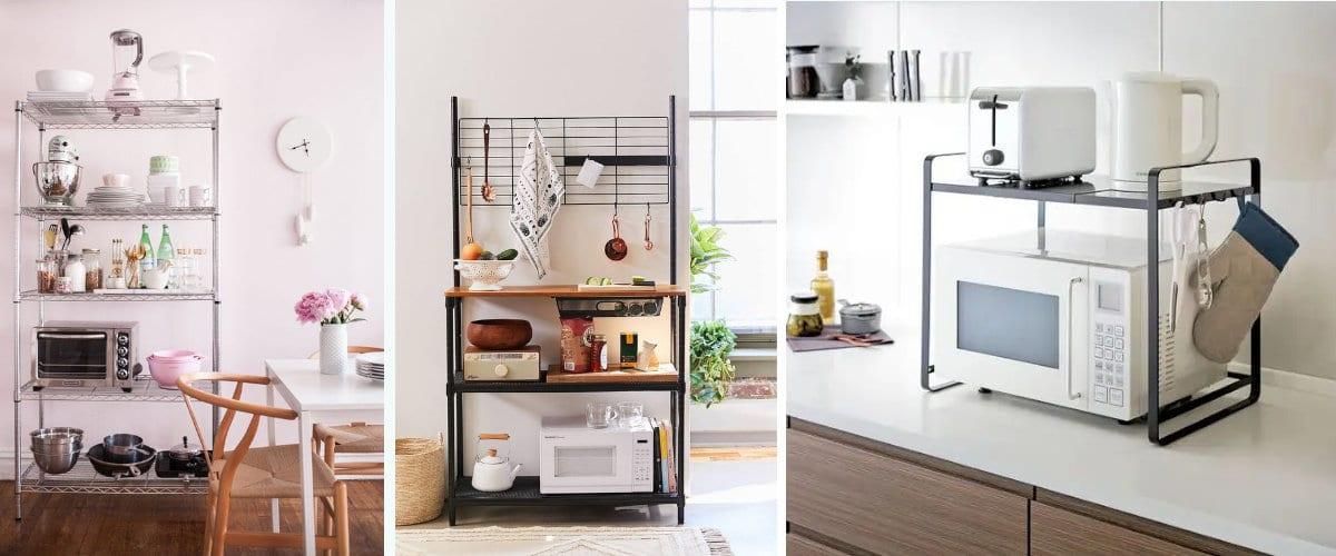 Microondas en encimera o mueble auxiliar