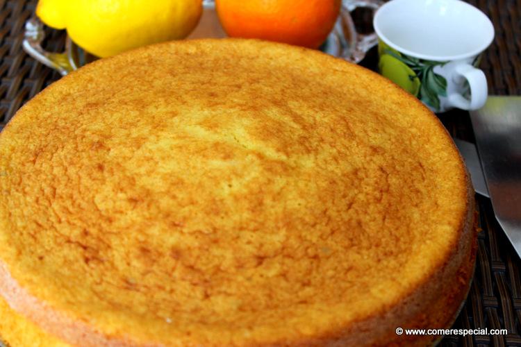 Receta casera de bizcocho de naranja