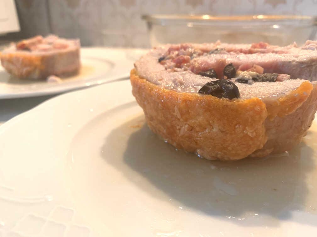 Corte del lomo relleno con salsa barbacoa cero