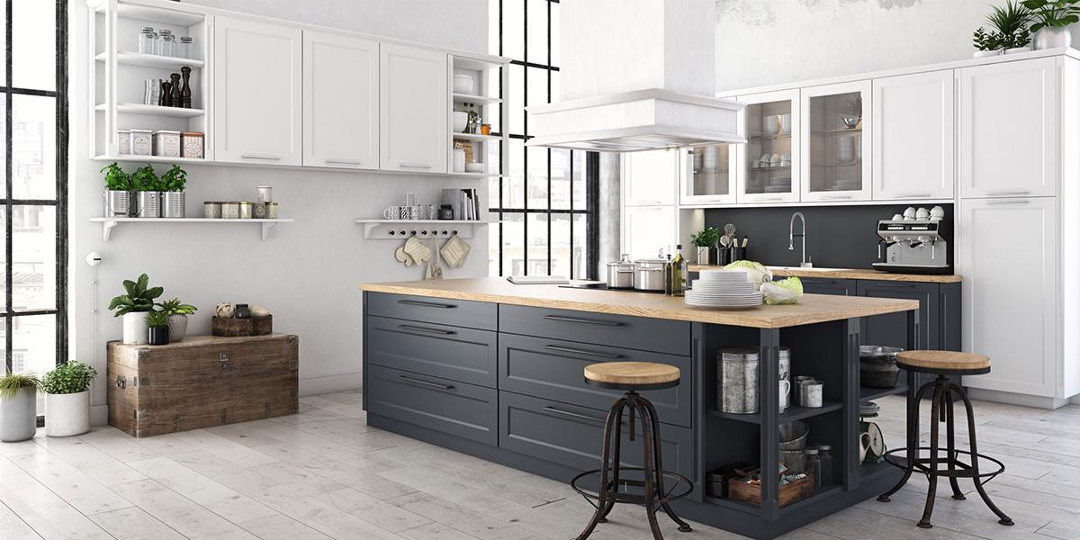 Pinta tu isla de madera en tonos oscuros