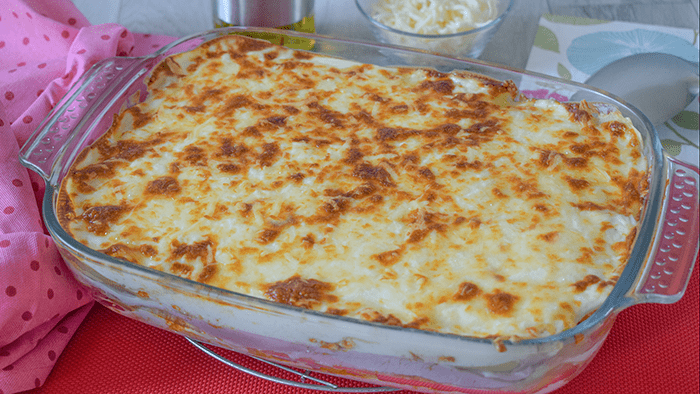 lasaña de pollo facil