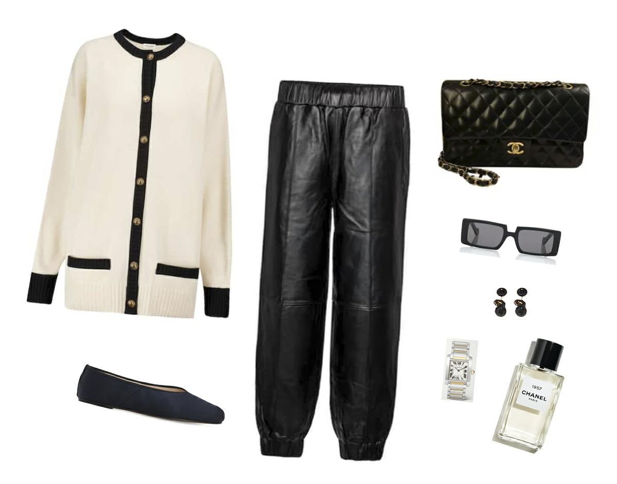 Trini | Saint Laurent cardigan Chanel bag