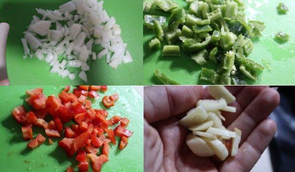 Picamos la verdura en trocitos