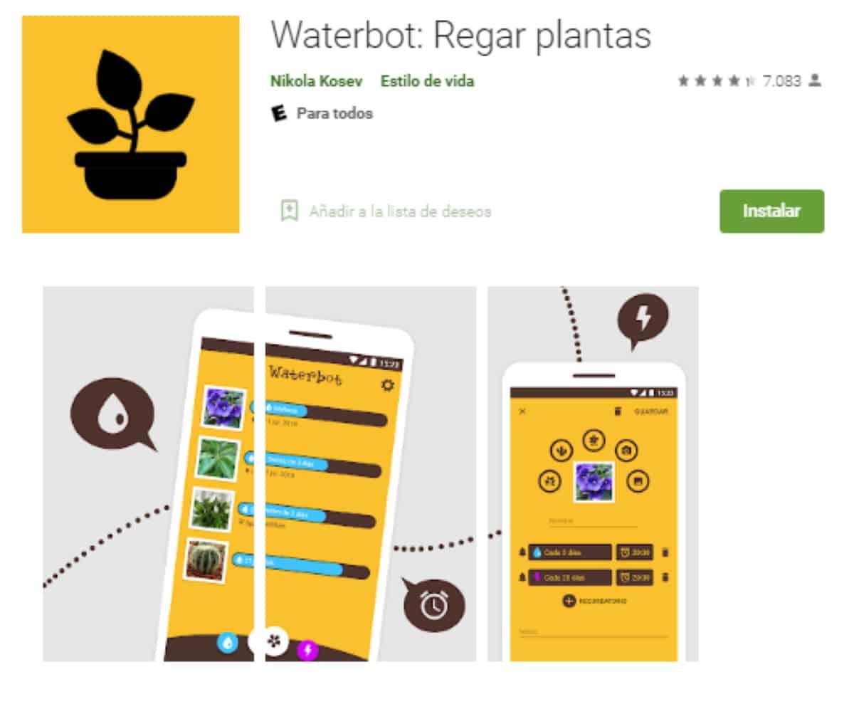 aplicacion waterbot