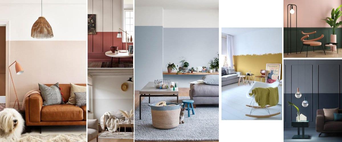 Pinta medias paredes en el salón