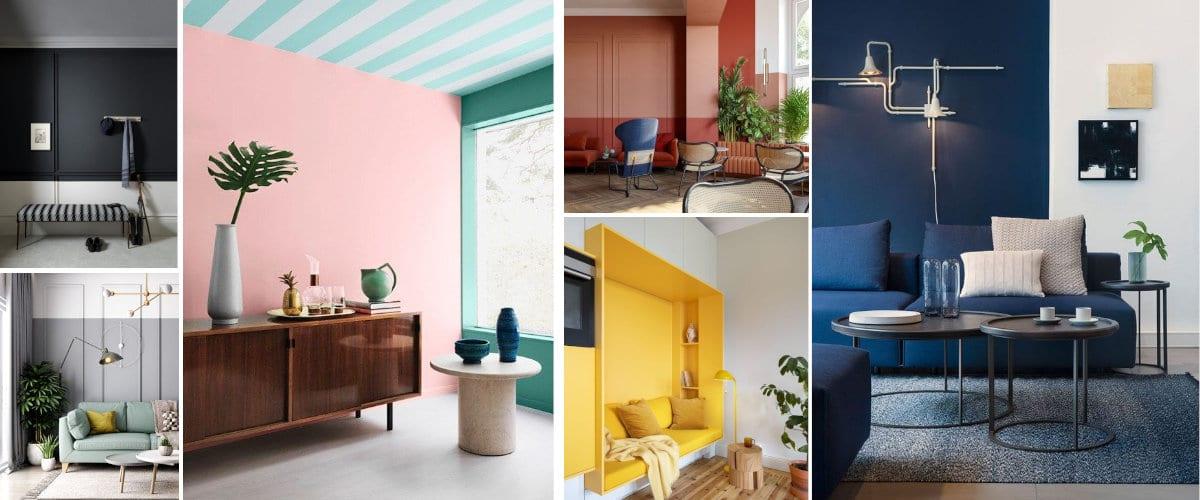 Combinaciones de colores para la pared del salón
