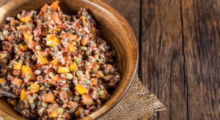 Plato preparado con quinoa