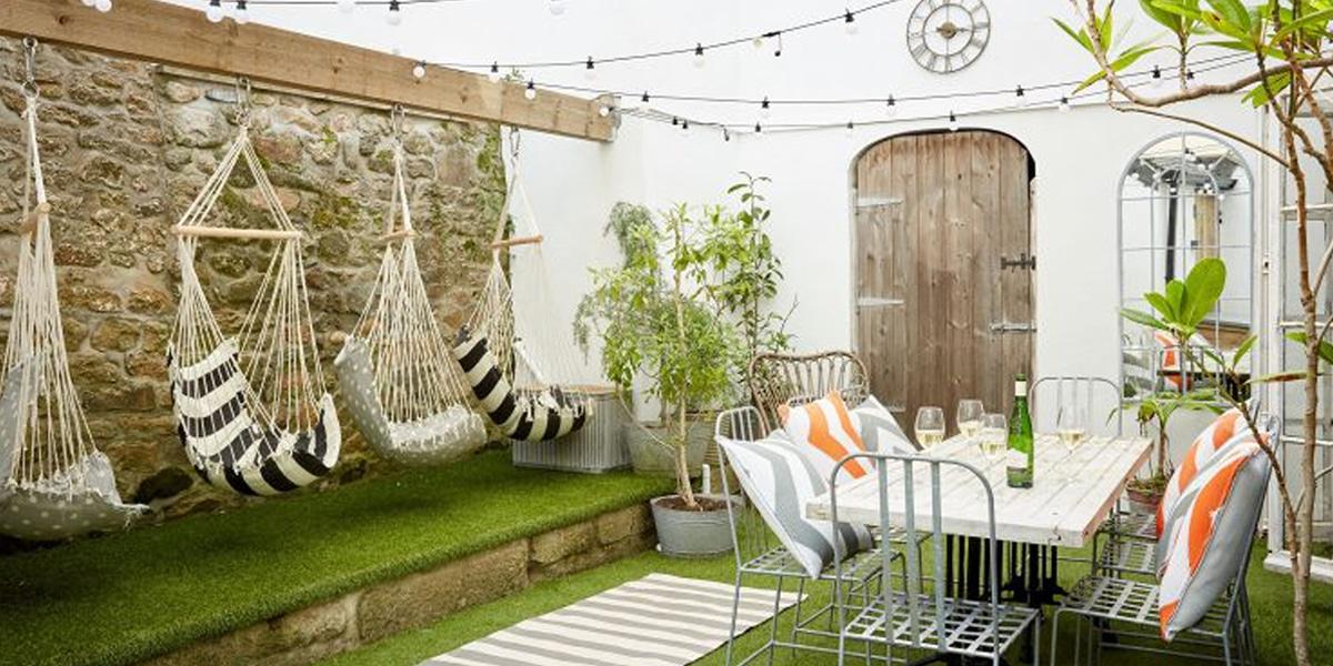 Hamacas en la terraza