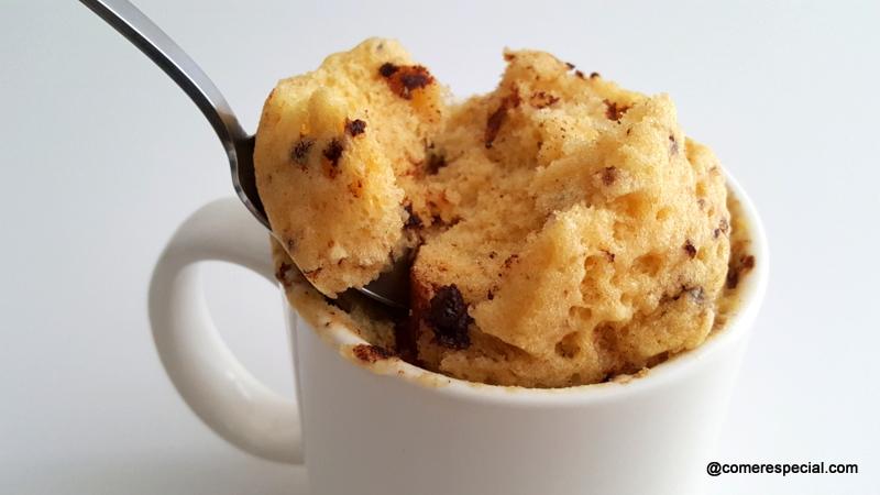Receta de bizcocho a la taza o mug cake