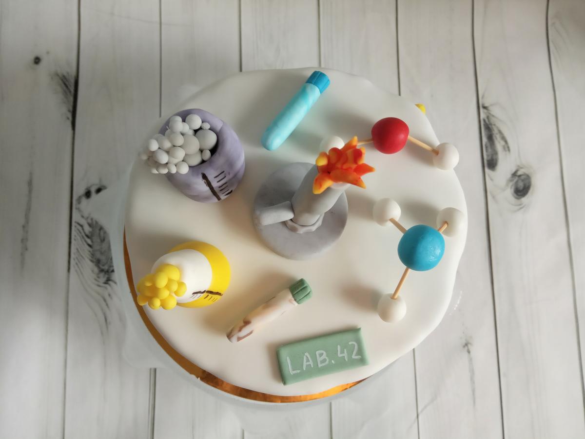 Vista cenital tarta química