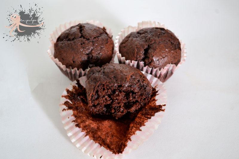 muffins de chocolate intenso