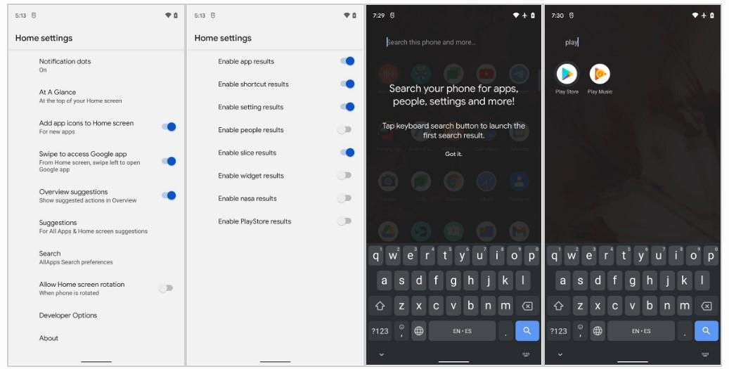 Android 12 DP2 - Widget de búsqueda