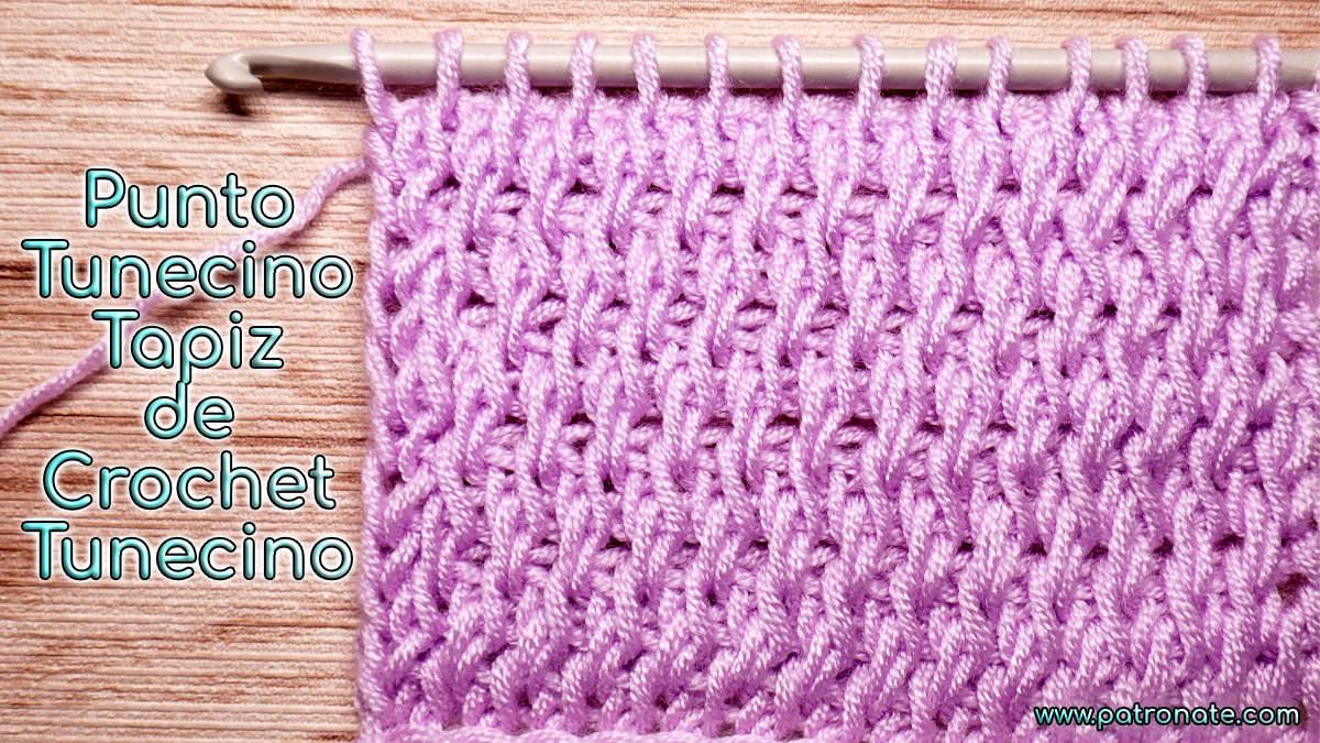 Cómo Tejer el Punto Tunecino Tapiz de Crochet Tunecino Paso a Paso