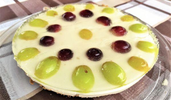 Cómo hacer con Thermomix la tarta de uvas, queso y chocolate blanco