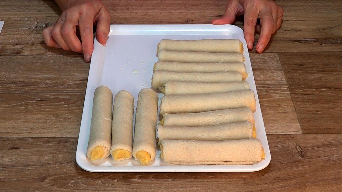 TORRIJAS ENROLLADAS RELLENAS DE CREMA PASTELERA - Foto 9