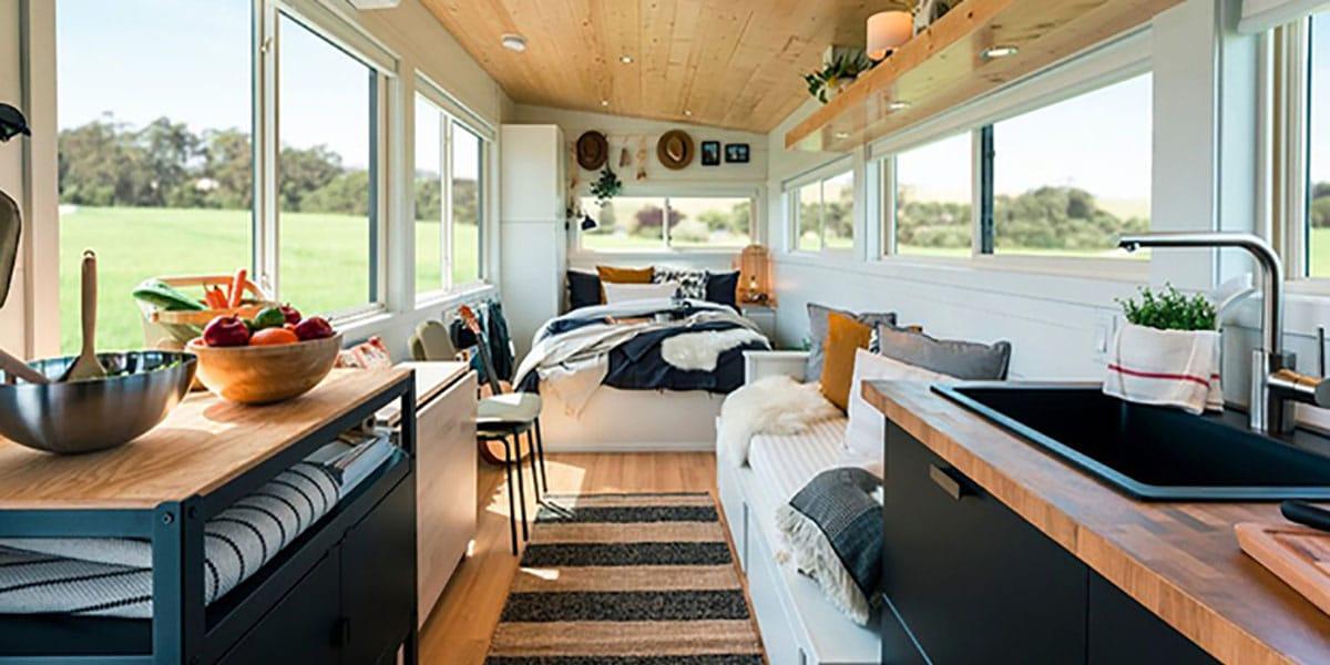 Interior de las casas prefabricadas