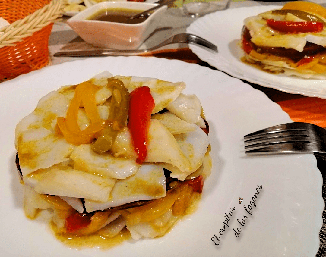 bacalao con cebolla caramelizada